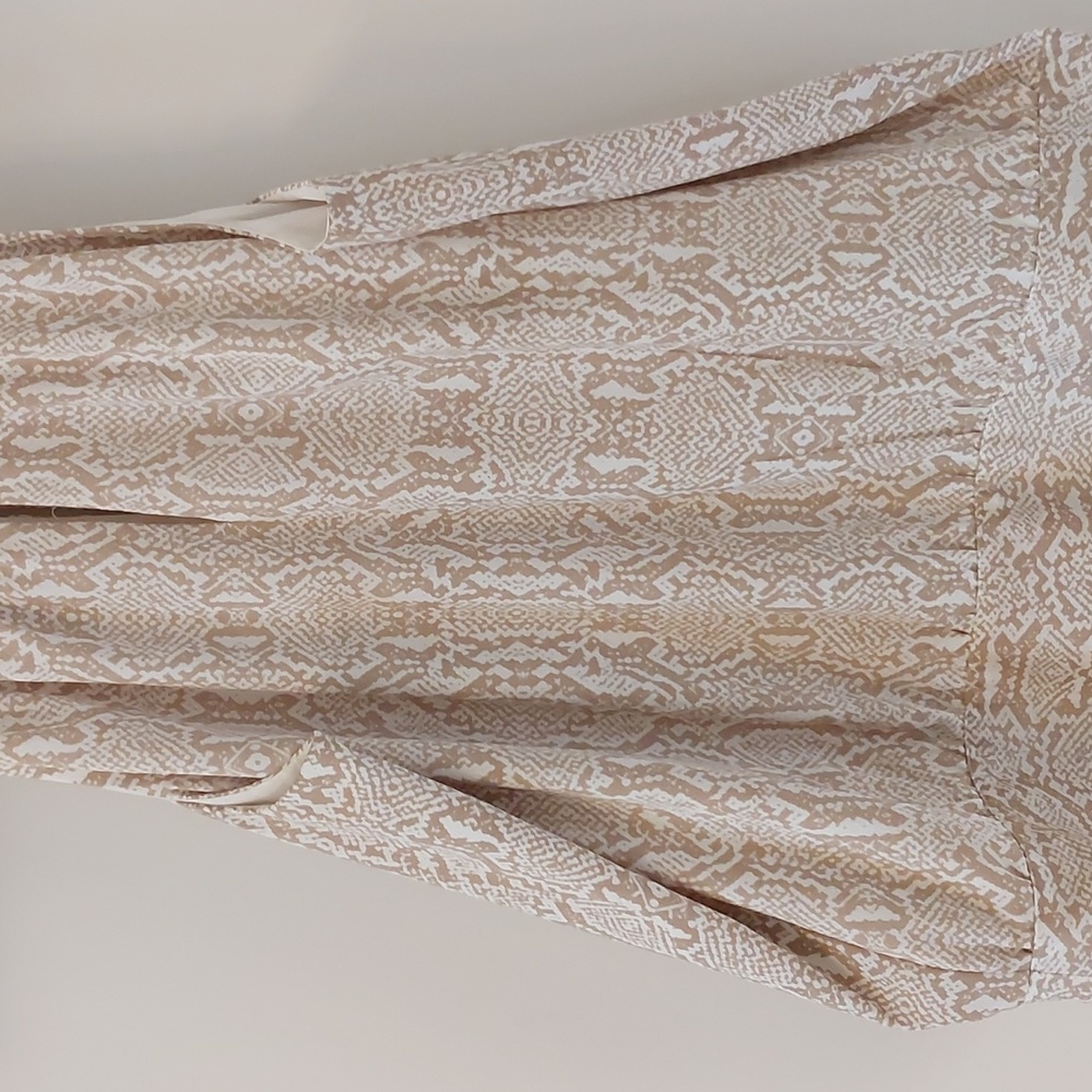 ANN TAYLOR Women Thin Comfy Polyester Halter Tank Top Multicolor Geo 2P